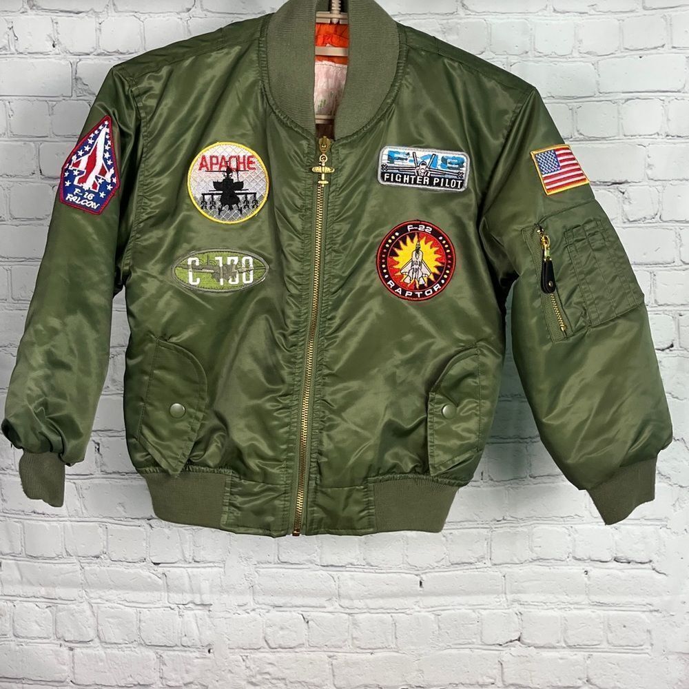 Kids Aviator Jacket for Authentic Top Gun Halloween costume Ck measurements